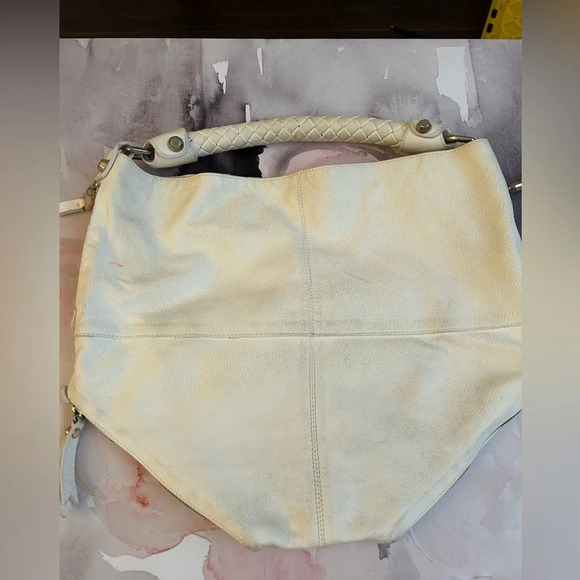 ! Stuart Weitzman cream Leather handbag - Picture 2 of 10